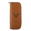 Visconti VSCT 4 Pen Leather Pen Case Cognac