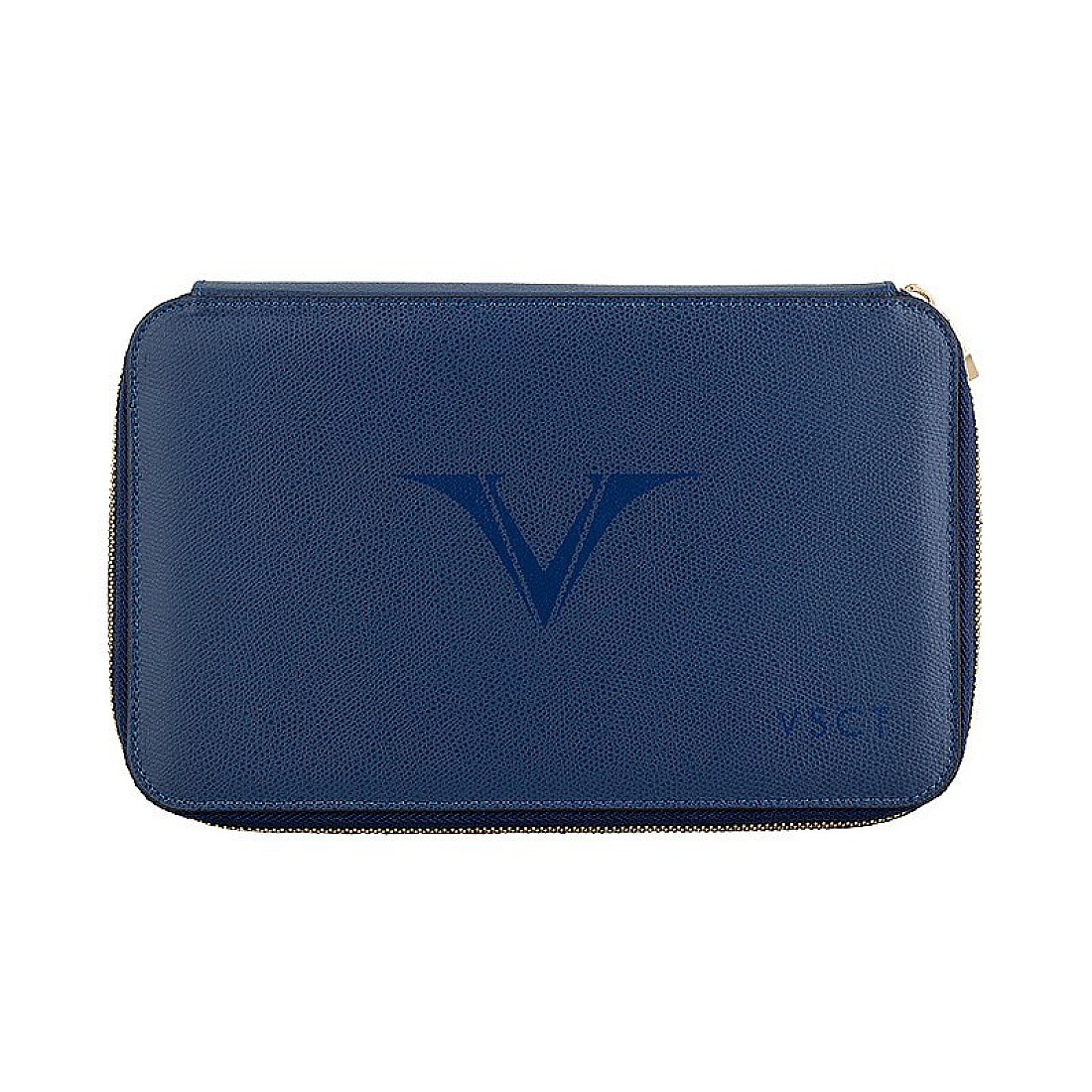 Visconti VSCT 12 Pen Leather Pen Case Blue