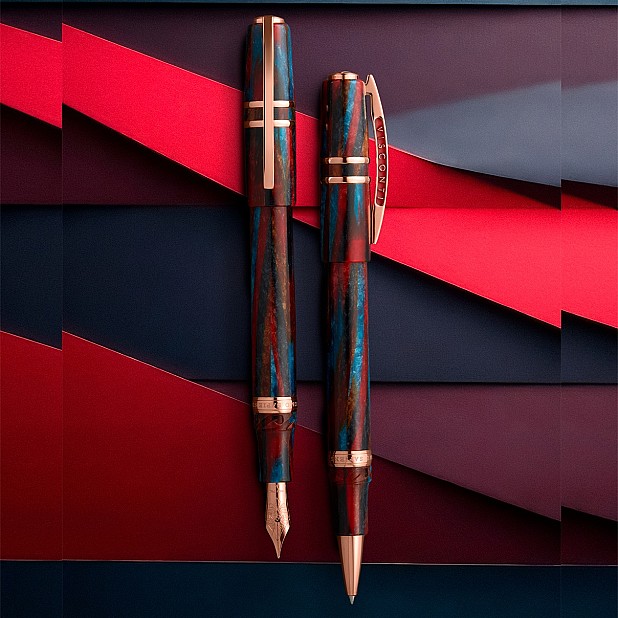 Visconti Homo Sapiens Legacy Blue and Red Celluloid LE Stylo Plume