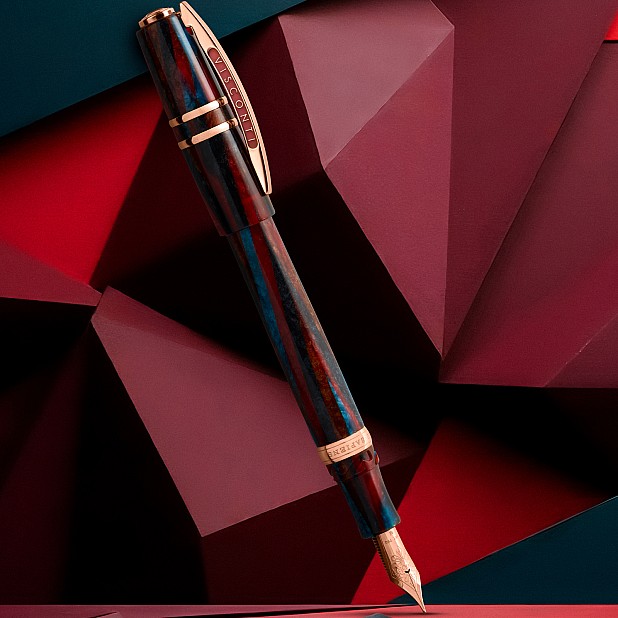 Visconti Homo Sapiens Legacy Blue and Red Celluloid LE Stylo Plume