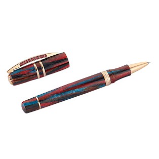 Visconti Homo Sapiens Legacy Blue and Red Celluloid LE Rollerball