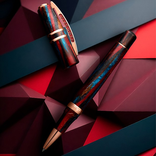 Visconti Homo Sapiens Legacy Blue and Red Celluloid LE Roller