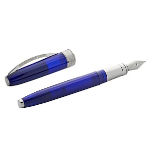 Visconti Michelangelo Translucent Blue Fountain Pen
