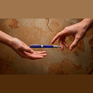 Visconti Michelangelo Translucent Blue Vulpen