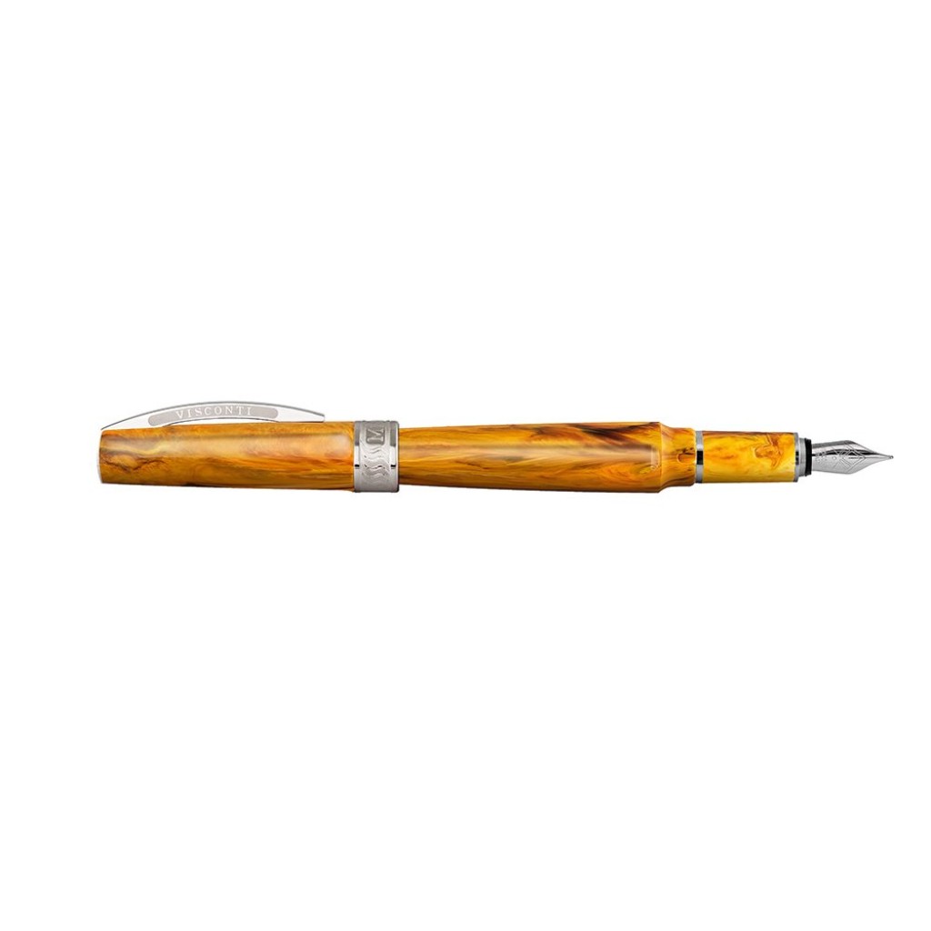 VISCONTI MIRAGE FOUNTAIN PEN AMBER YELLOW GOLD COLOR NEW IN BOX KP09-02-FP 