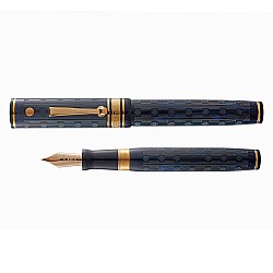 Wahl Eversharp Decoband Ebonite Blue GT Fountain pen