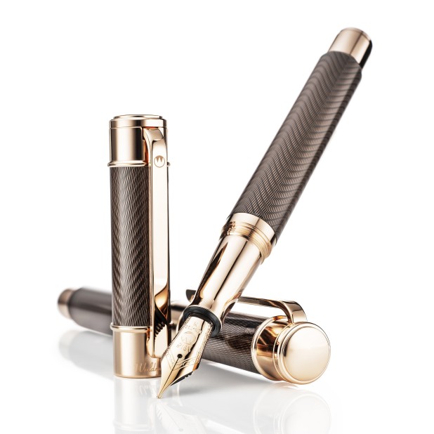 Waldmann Commander 25 Brown Rose Gold Limited Edition Caneta de Tinta Permanente