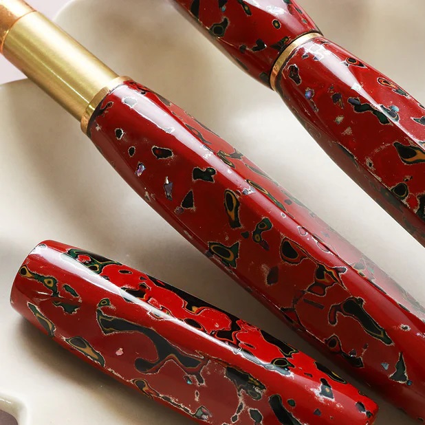 Wancher Densho 6 Facets Tsugaru Aka-age Raden Stylo Plume