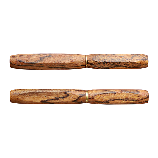 Wancher Densho 6 Facets Tigerwood Fountain Pen