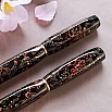 Wancher Densho 6 Facets Tsugaru Kuro-age Raden Fountain Pen