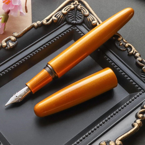 Wancher Dream Pen Aizu Urushi Metallic Nashiji Caneta de Tinta Permanente