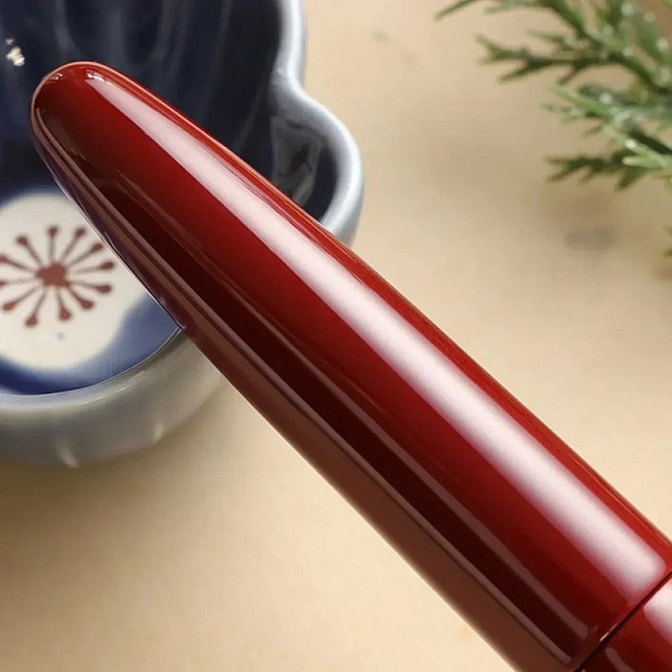 Wancher Dream Pen Aizu Urushi Aka Tamenuri Füllfederhalter