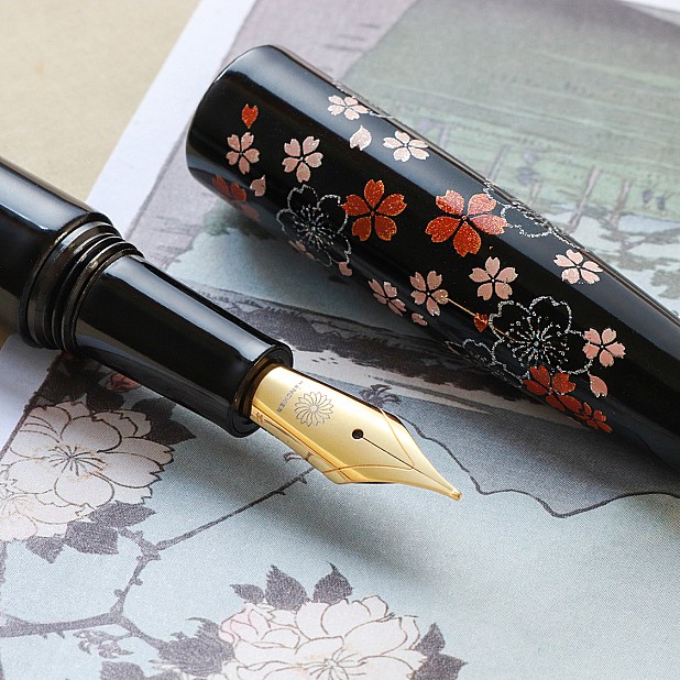 Wancher Dream Pen Echizen Urushi Omoide Sakura Reservoarpenna