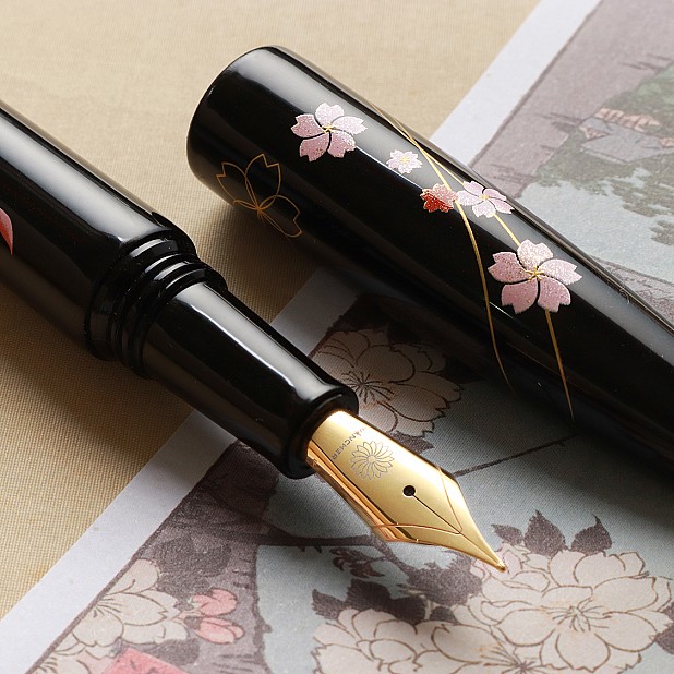 Wancher Dream Pen Echizen Urushi Sakura Zukiyo Caneta de Tinta Permanente