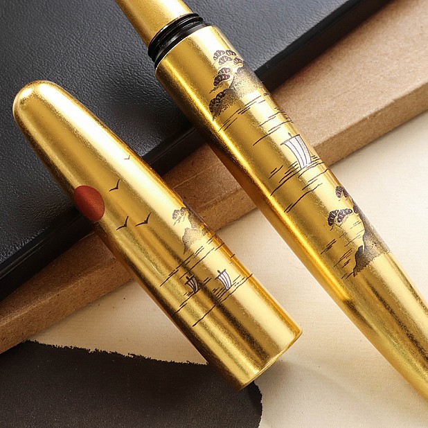 Wancher Dream Pen Rising Sun Maki-e Sansui Vulpen