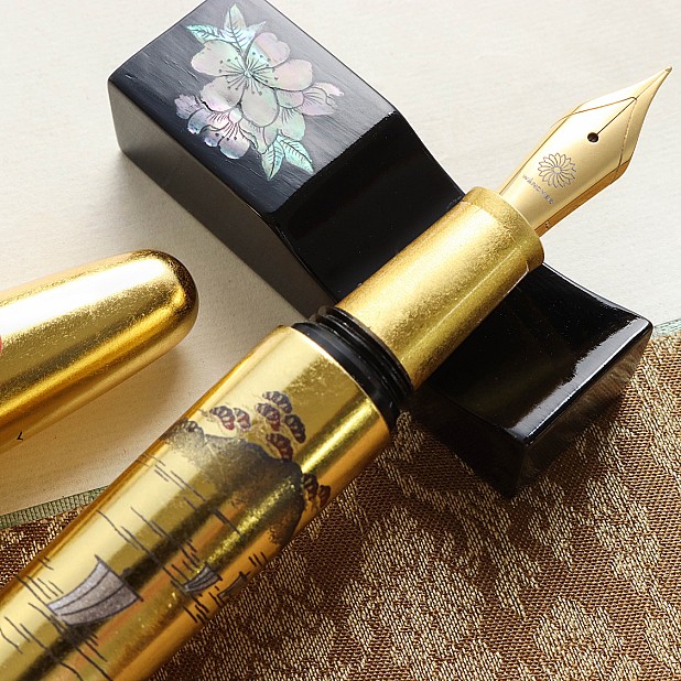 Wancher Dream Pen Rising Sun Maki-e Sansui Vulpen