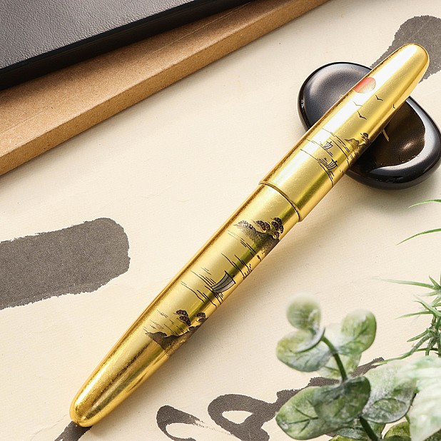 Wancher Dream Pen Rising Sun Maki-e Sansui Vulpen