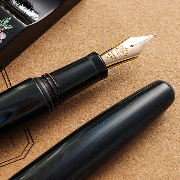 Wancher Dream Pen True Ebonite Marble Blue Fountain Pen