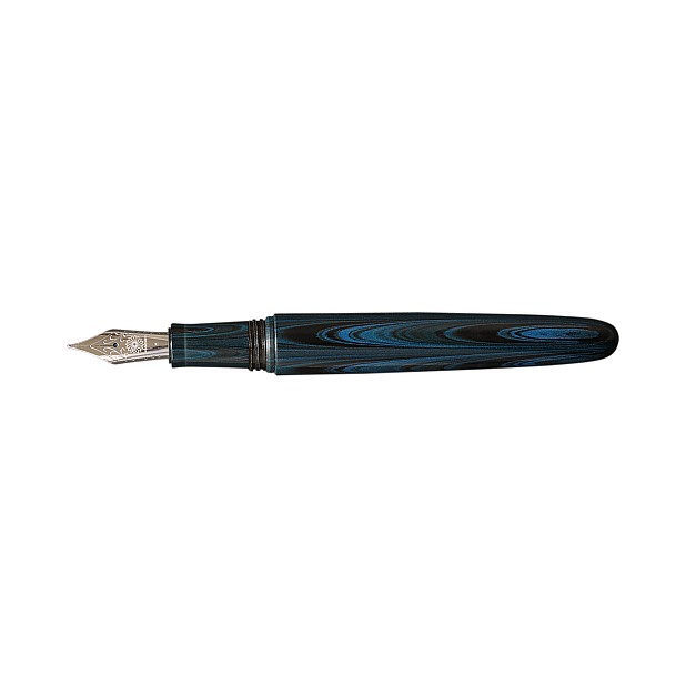 Wancher Dream Pen True Ebonite Marble Blue Fountain Pen