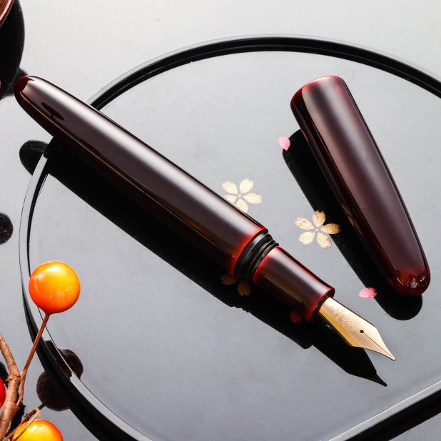 Wancher Dream Pen True Urushi Kuro Tamenuri Fountain Pen