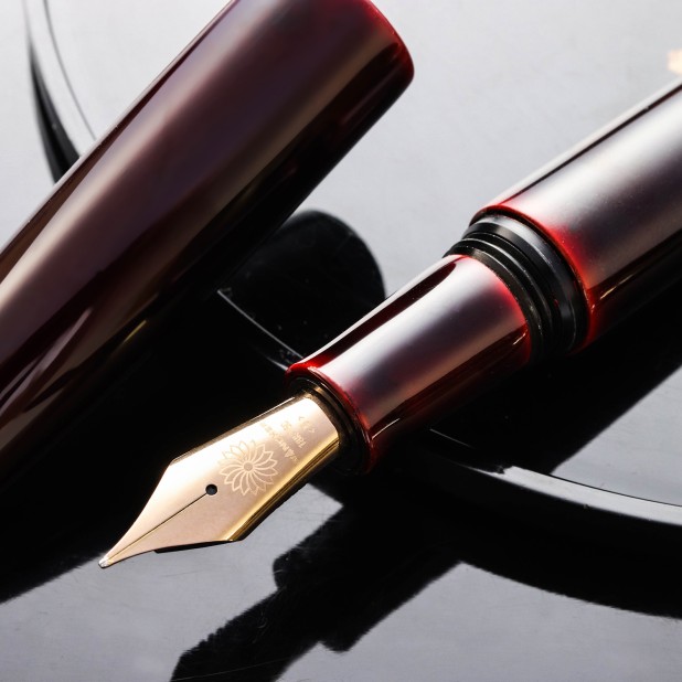 Wancher Dream Pen True Urushi Kuro Tamenuri Fountain Pen