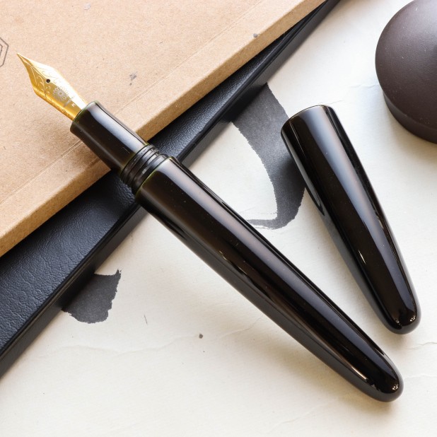 Wancher Dream Pen True Urushi Midori Tamenuri Plumo Estilográfica