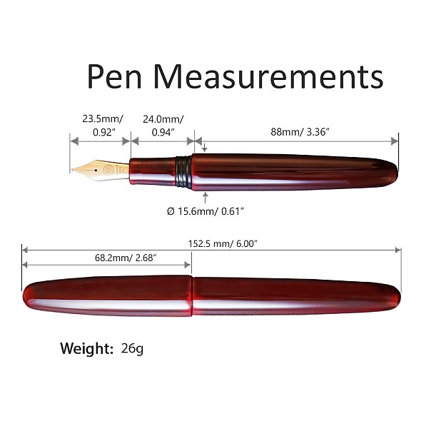 Wancher Dream Pen True Urushi Aka Tamenuri Fountain Pen