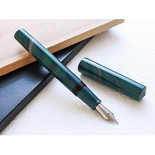 Wancher Mine Ebonite Marble Green Caneta de Tinta Permanente
