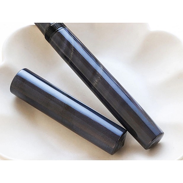 Wancher Mine Ebonite Marble Purple Gray Caneta de Tinta Permanente