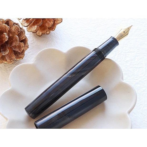 Wancher Mine Ebonite Marble Purple Gray Caneta de Tinta Permanente