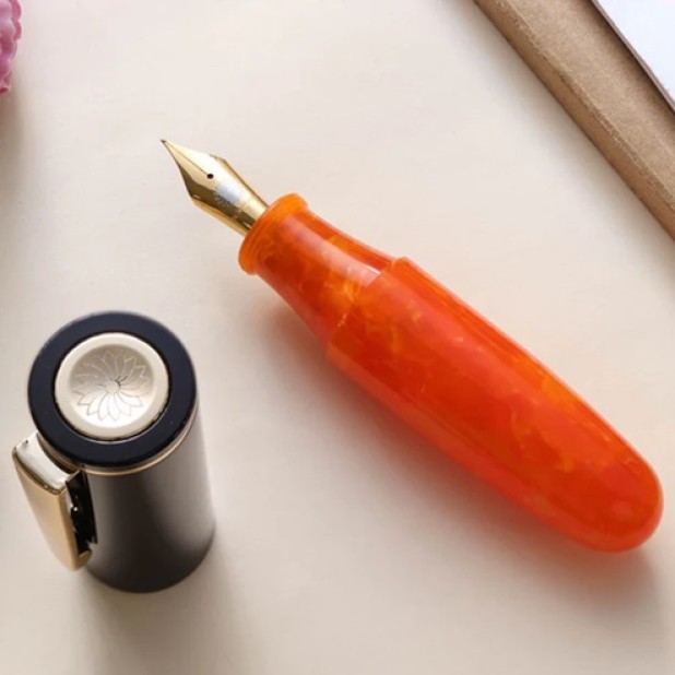 Wancher PoChaCo Black Orange Chocolate GT Eyedropper Reservoarpenna