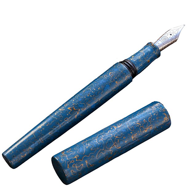 Wancher Sekai Saihi Urushi Ao-age Original Fountain Pen