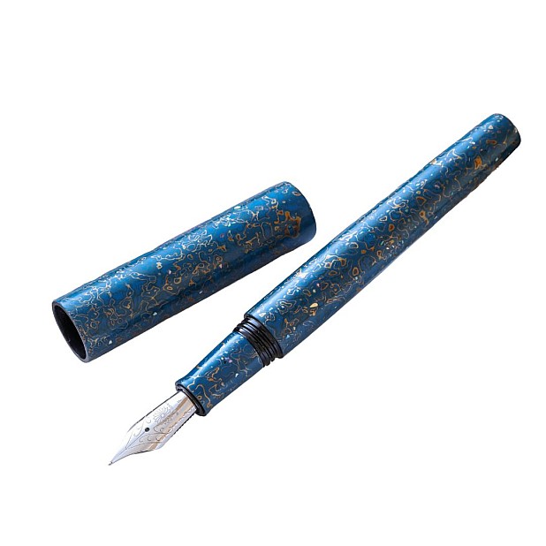 Wancher Sekai Saihi Urushi Ao-age Raden Fountain Pen