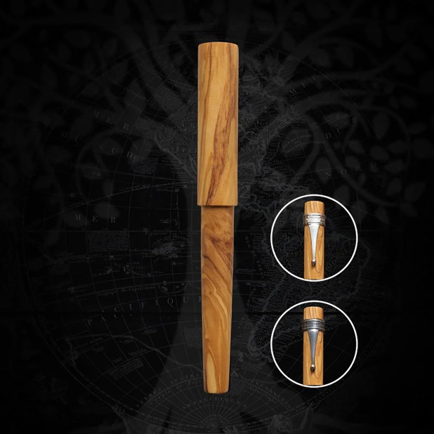 Wancher Sekai World Tree Olive Wood Fountain Pen