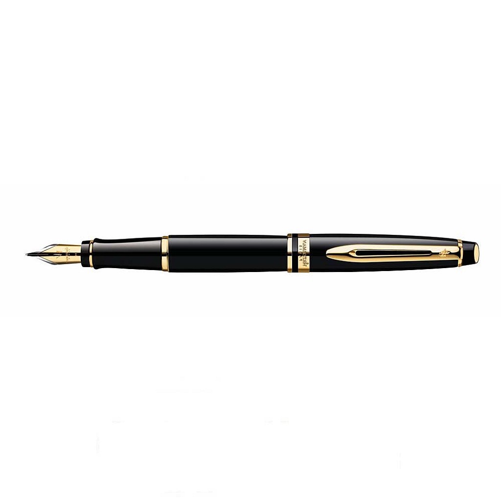 Waterman Expert Gold Trim Fountain Pen - Black 万年筆 (並行輸入品