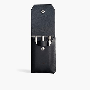 Wingback Leather Charcoal Pen Pouch (Fivefold)