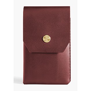Wingback Leather Chestnut Pen Pouch (Fivefold)