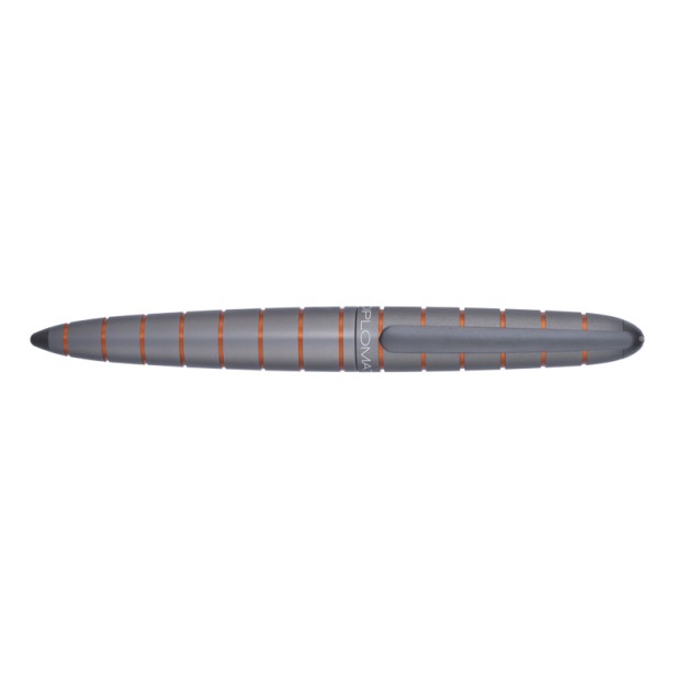 Pluma Estilográfica Diplomat Elox Ring Gris Naranja