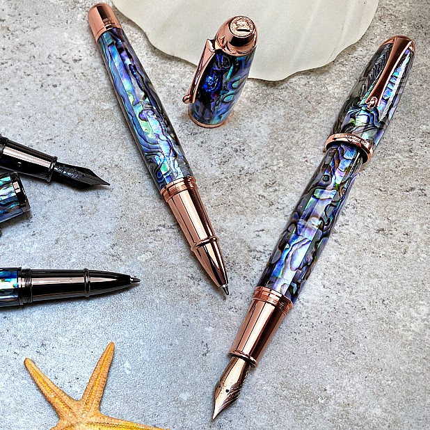 Monteverde Super Mega Abalone & Rose Gold Fountain Pen