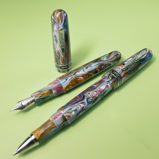 Caneta de tinta permanente Conklin 1898 Misto Purple GT