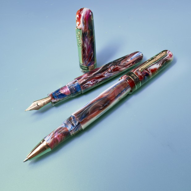 Caneta de tinta permanente Conklin 1898 Misto Purple GT
