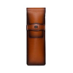 Lapis Bard Classic Brown Pen Pouch (Double)