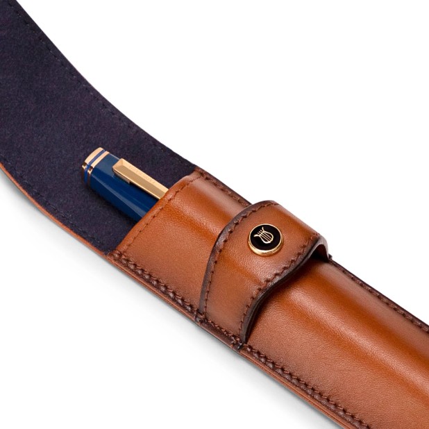 Klasyczne brązowe etui na długopisy Lapis Bard (pojedyncze)