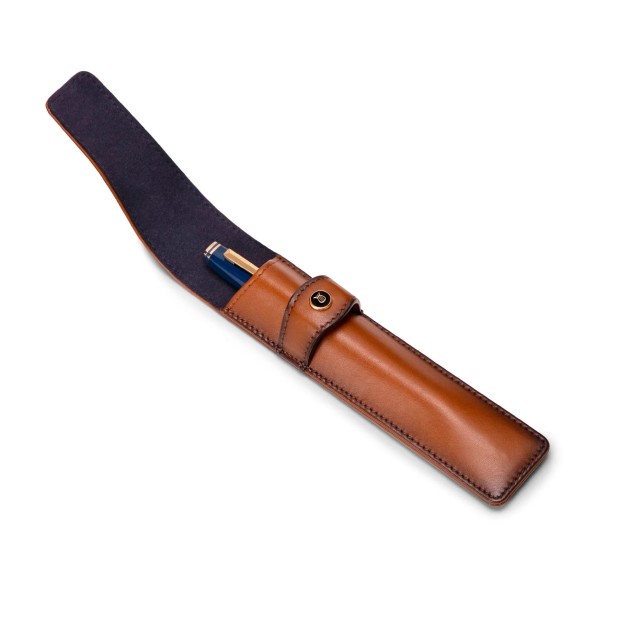 Klasyczne brązowe etui na długopisy Lapis Bard (pojedyncze)