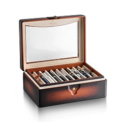 Lapis Bard Hemingway Cognac Pen Case (20 pens)