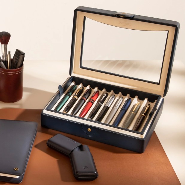 Lapis Bard Hemingway Navy Blue Pen Case (10 pens)