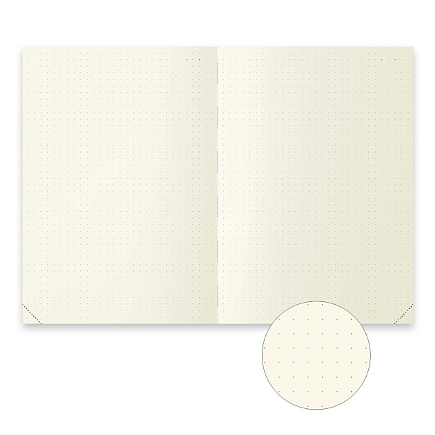 Diário de papel Midori MD A5 Códigos 1D/1P Bloco de notas com grelha de pontos