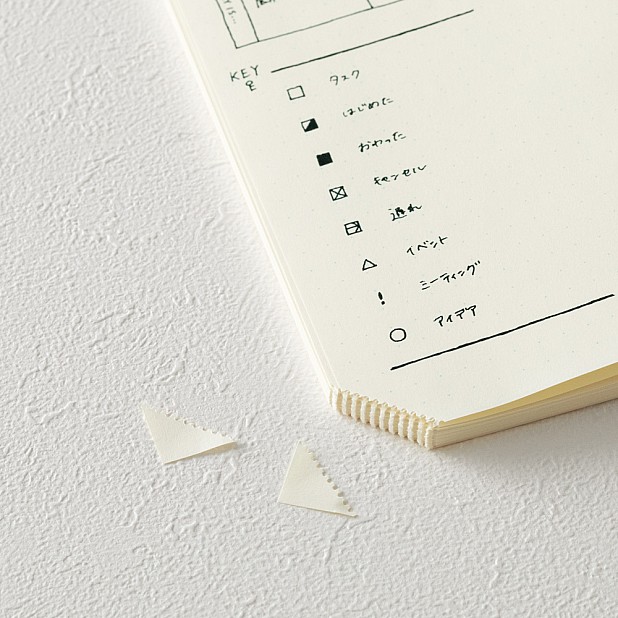 Diário de papel Midori MD A5 Códigos 1D/1P Bloco de notas com grelha de pontos
