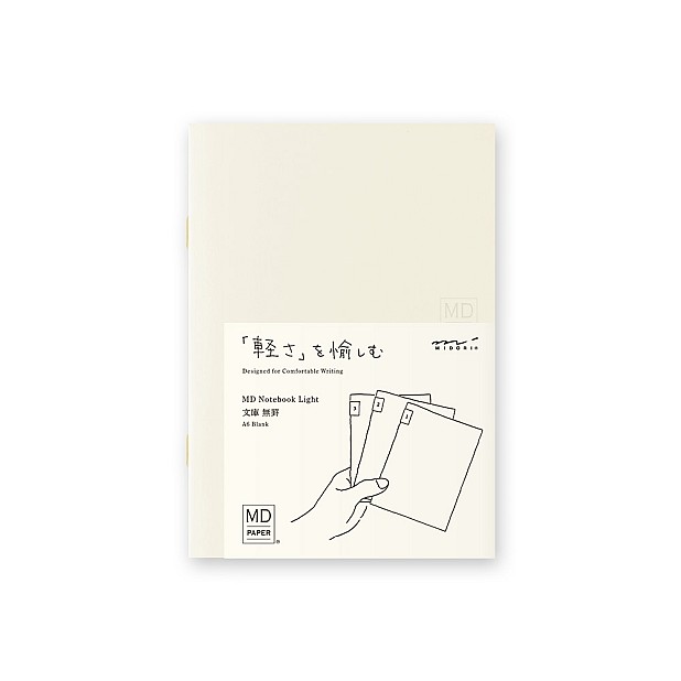 Midori MD Papier A6 Blanko Notizbuch Light (3er-Pack)