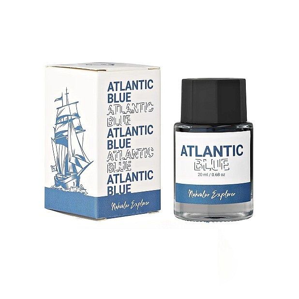 Nahvalur Explorer Inkt Atlantisch Blauw (donkerblauw groenblauw) 20ml Inktflesje